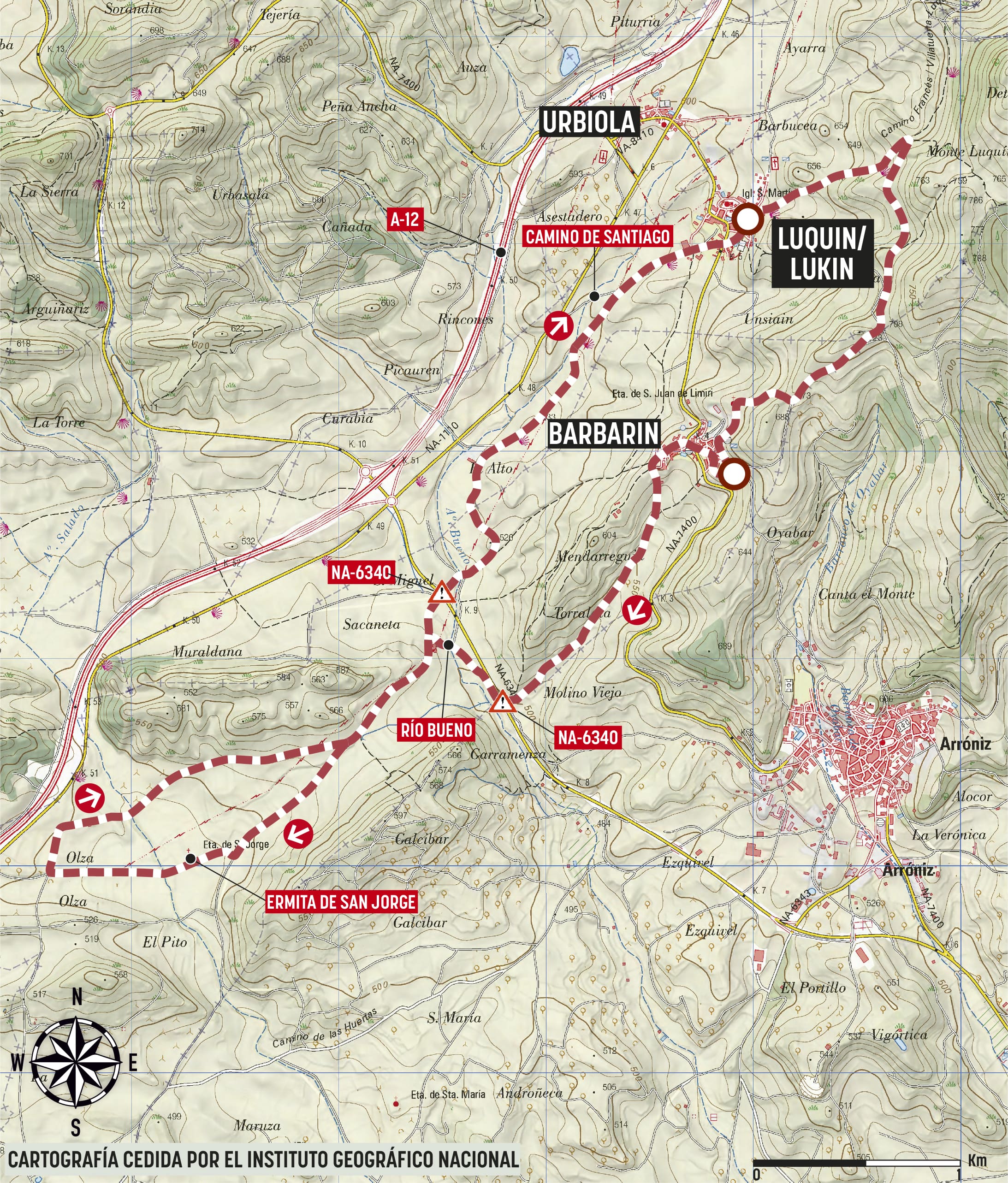 Mapa de la ruta